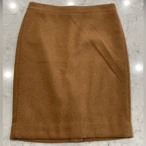 JCrew Wool Pencil skirt size 10 Camel